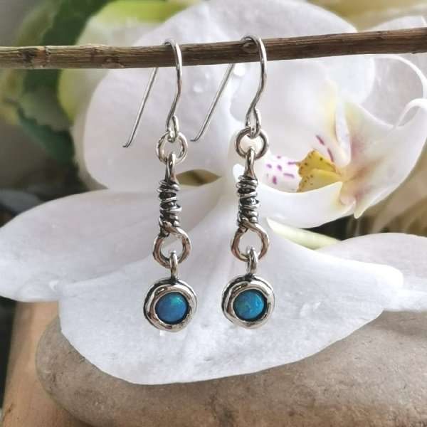 Silberne Ohrringe mit Opal 01E2127OP