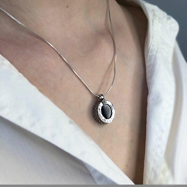 Silberkette mit Onyx 01N1821ON