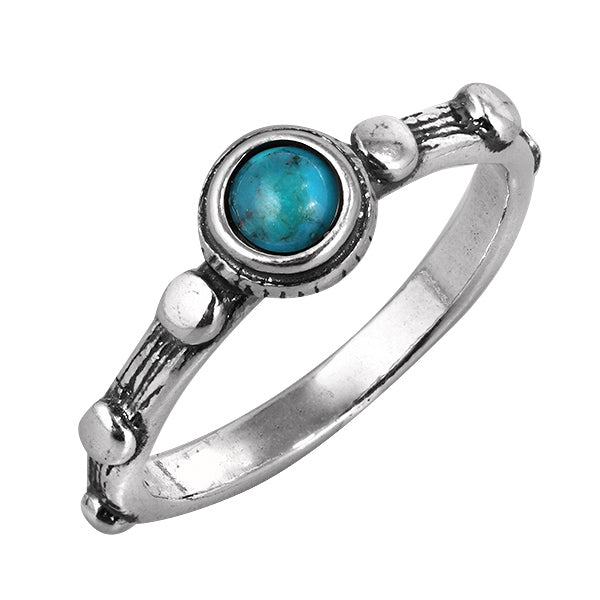 Set of 3 Silver Rings with Turquoise 01R598TQ