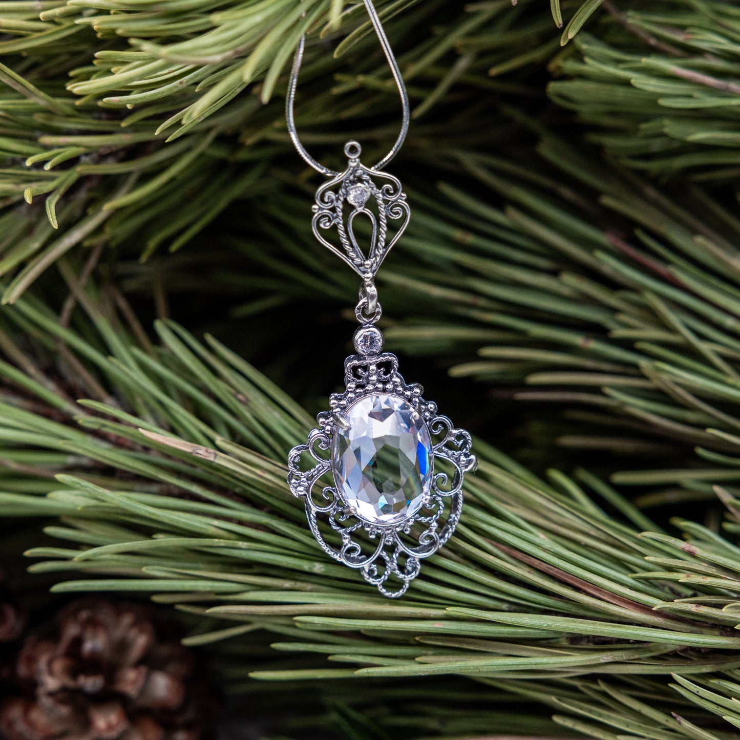Collier en argent avec Zircon MVN1060CZ