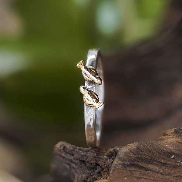 Silberring mit Gold MVR1455G