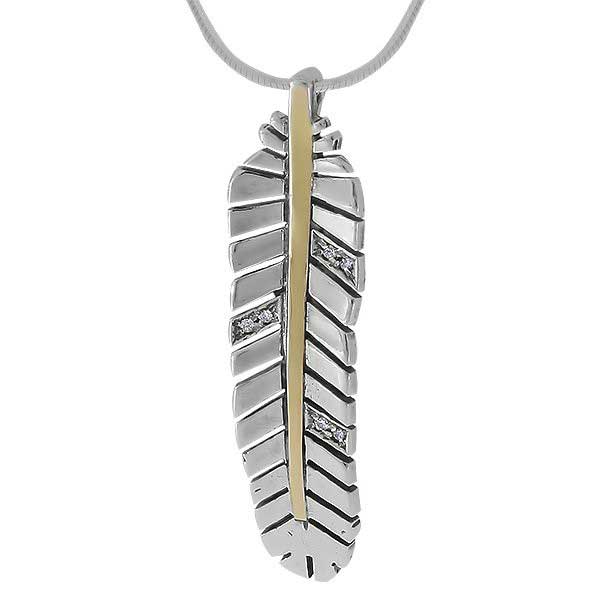 Silver necklace with zircon and gold MVN1616GCZ