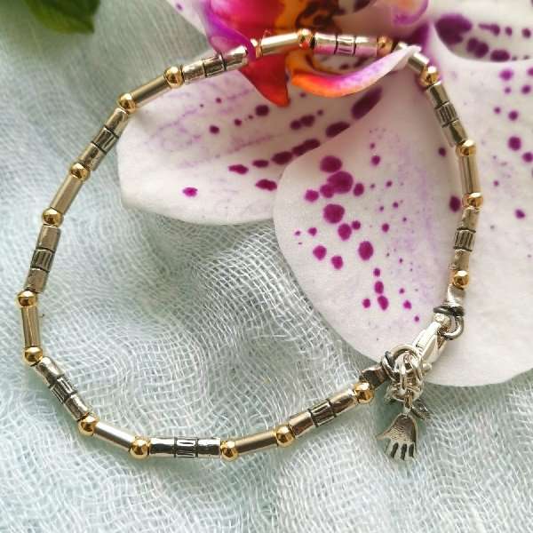 Bracelet en argent avec goldfilled 01B211GF