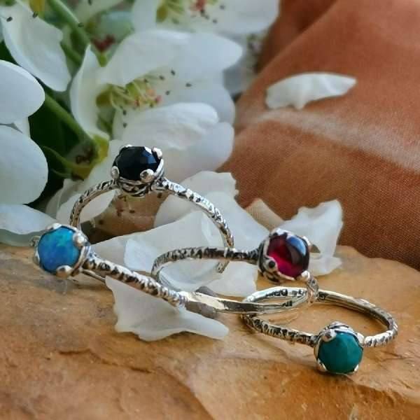 Bague en argent avec onyx MVR1569ON