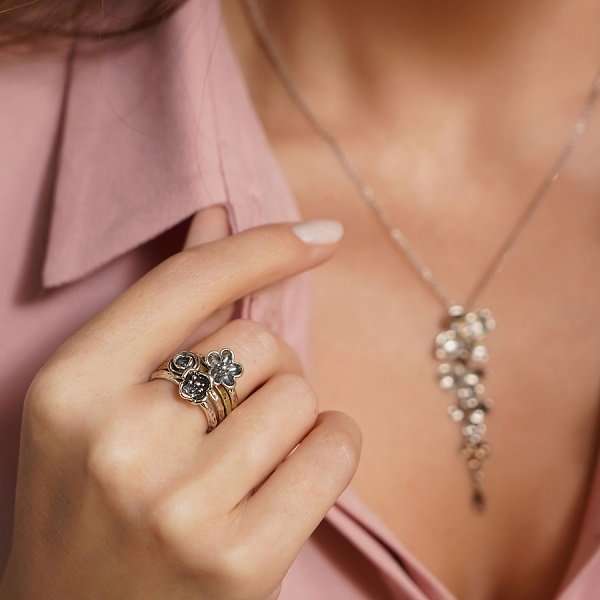Silberring mit Gold MVR1657G