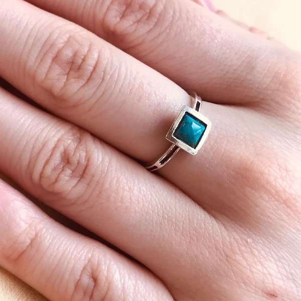 Silver ring with turquoise MVR143513TQ
