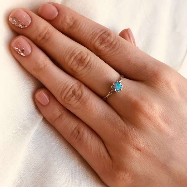 Silver ring with opal MVR1510OP