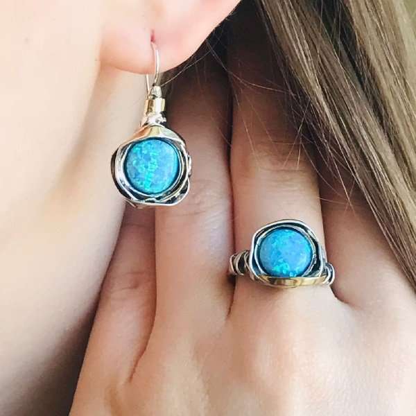 Silberring mit Gold und Opal MVR812GOP