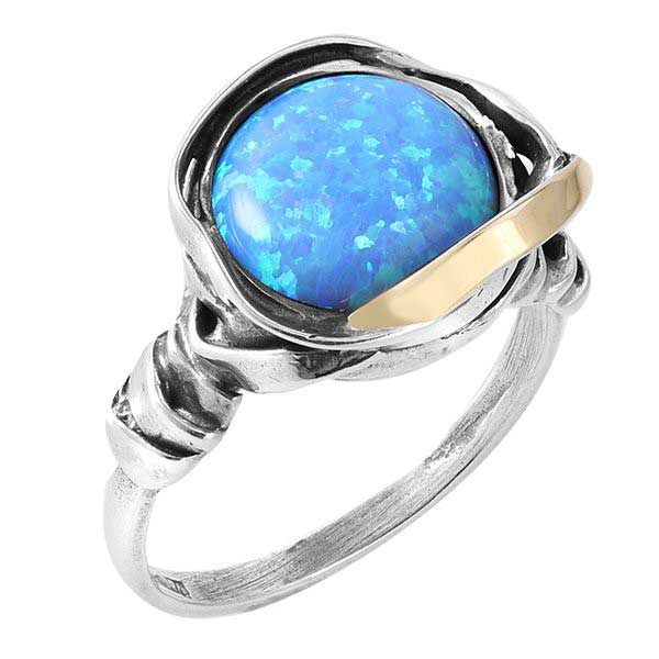 Silberring mit Gold und Opal MVR812GOP