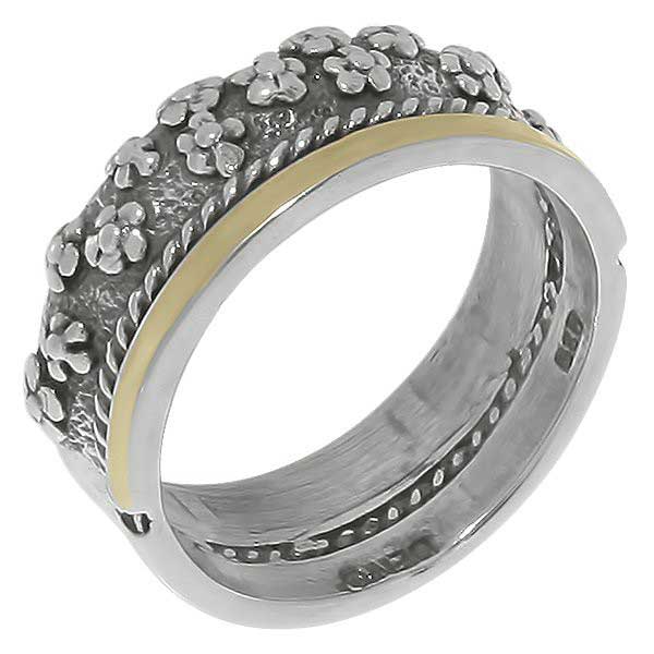 Silberring mit Gold MVR1523G