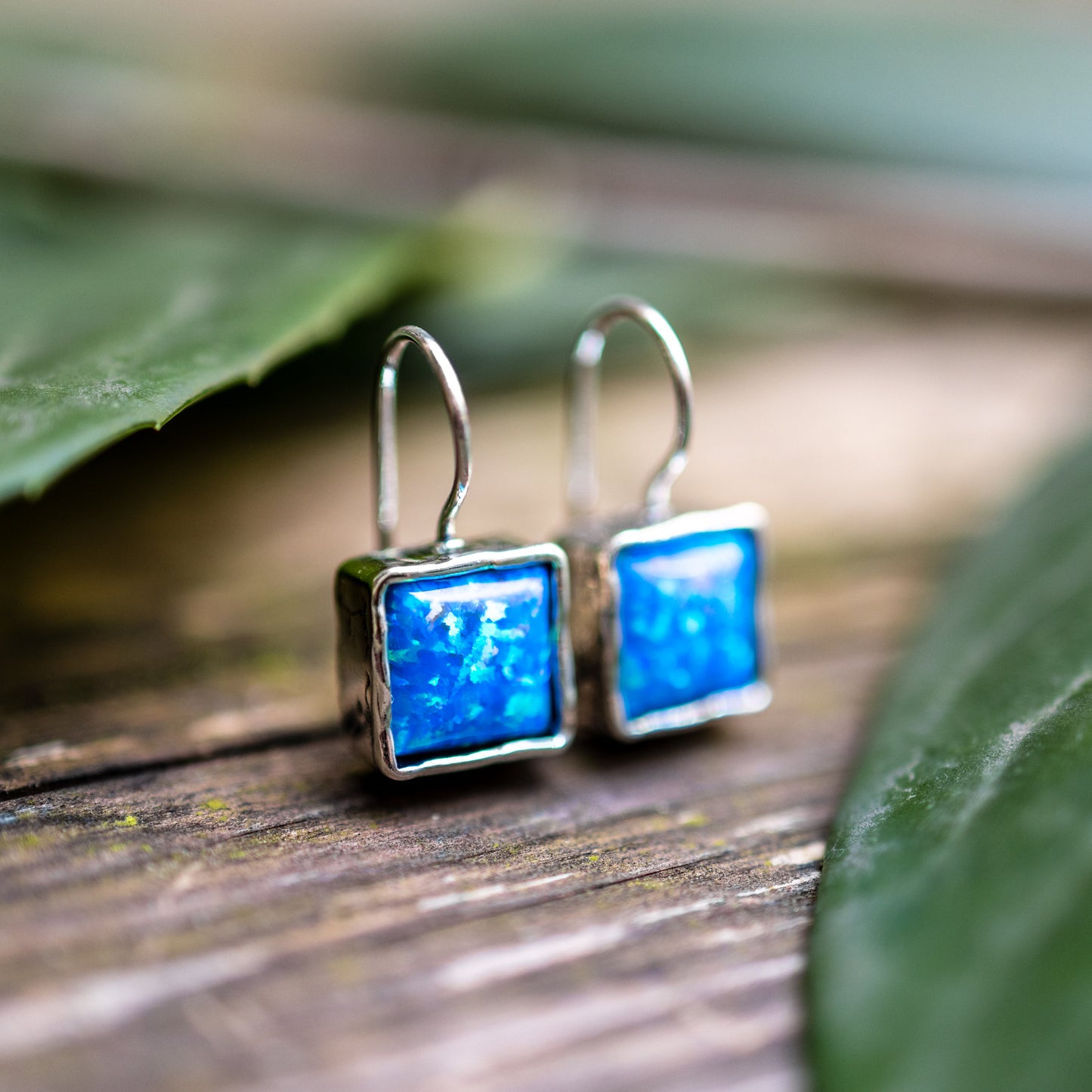 Silberne Ohrringe mit Opal 01E064OP