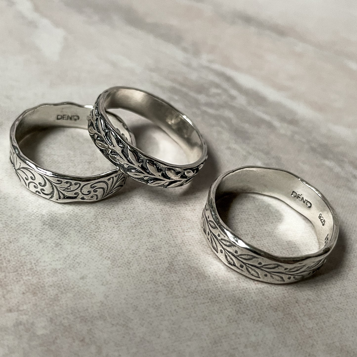 Set mit 3 Silberringen 01R1480