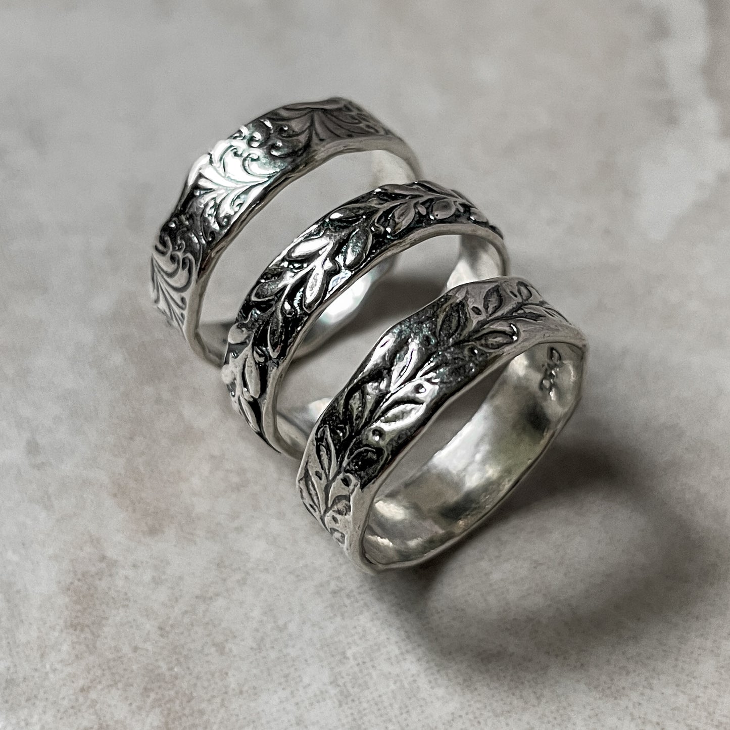 Set mit 3 Silberringen 01R1480