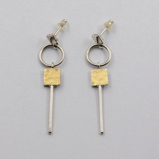 Silberohrringe mit Gold MVE1800G