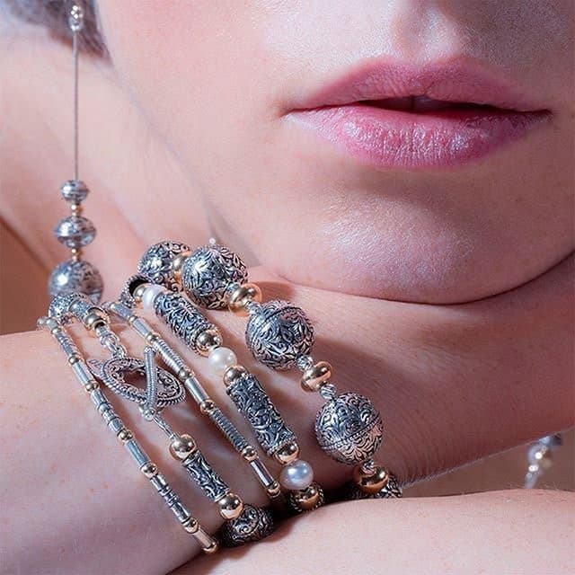Bracelet en argent avec goldfilled 01B211GF