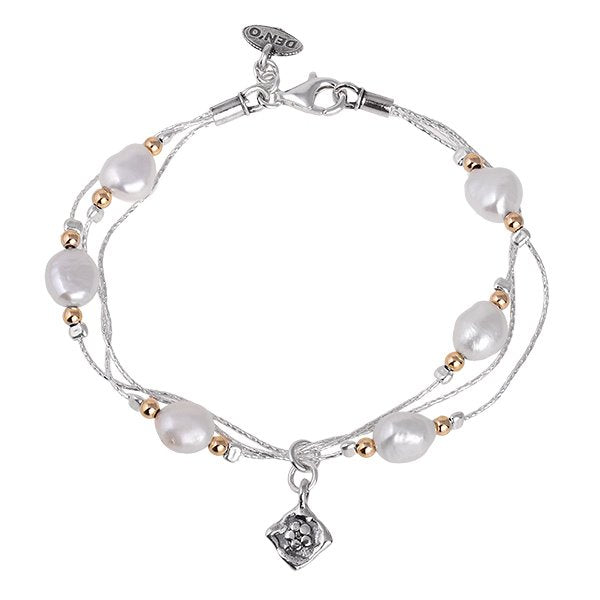 Silberarmband mit Perlen 01B334PL