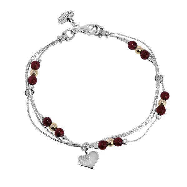 Silberarmband mit Granat 01B382GR