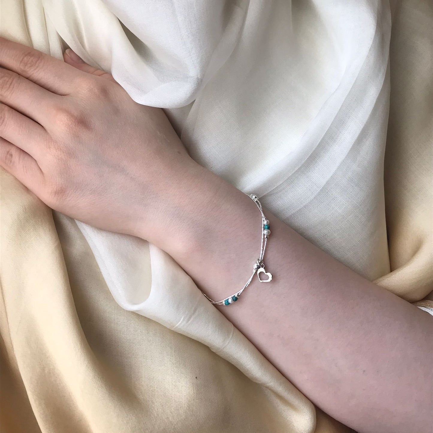 Silberarmband mit Türkis 01B980TQ