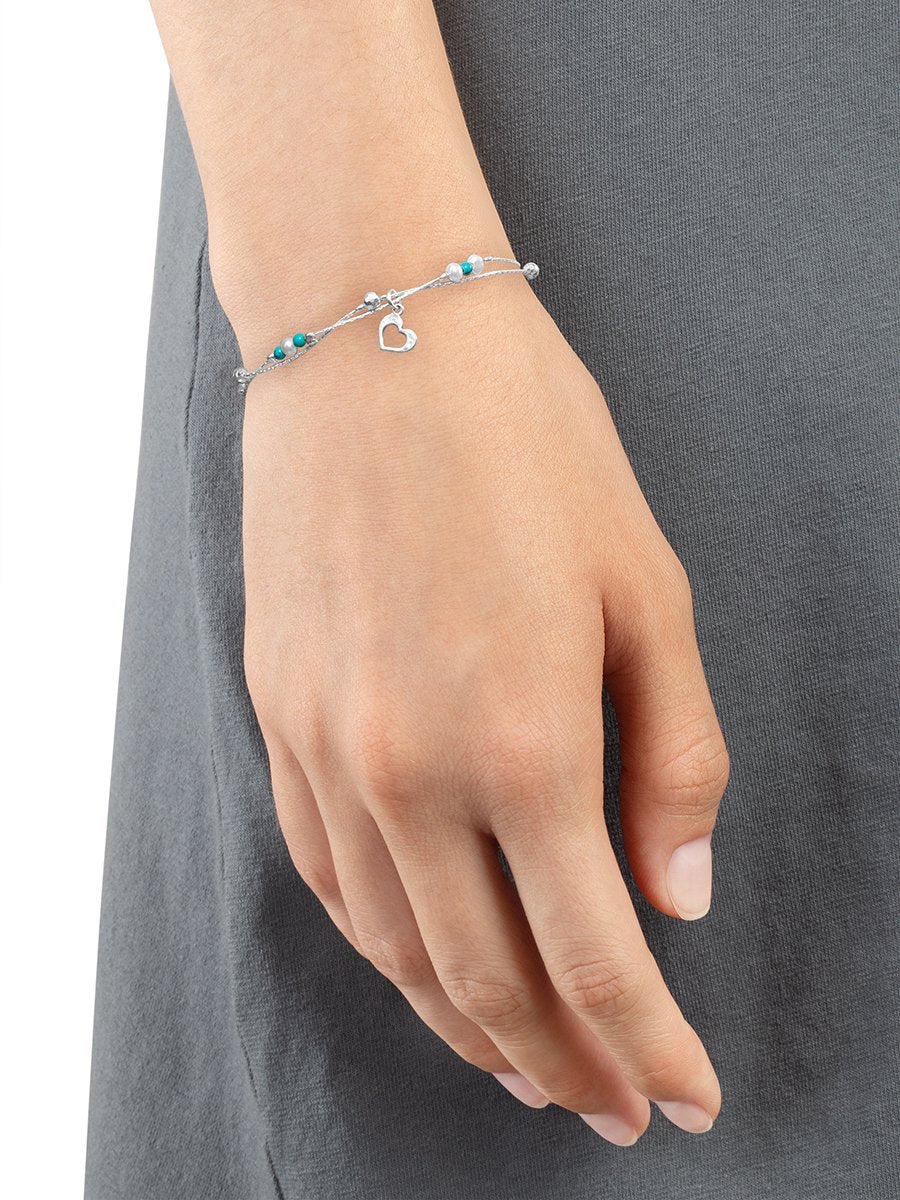 Silberarmband mit Türkis 01B980TQ