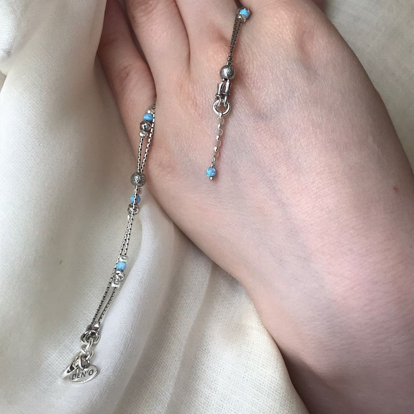 Silberarmband mit Opal 01B988OP