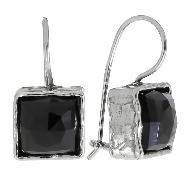 Silberne Ohrringe mit Onyx 01E156ON
