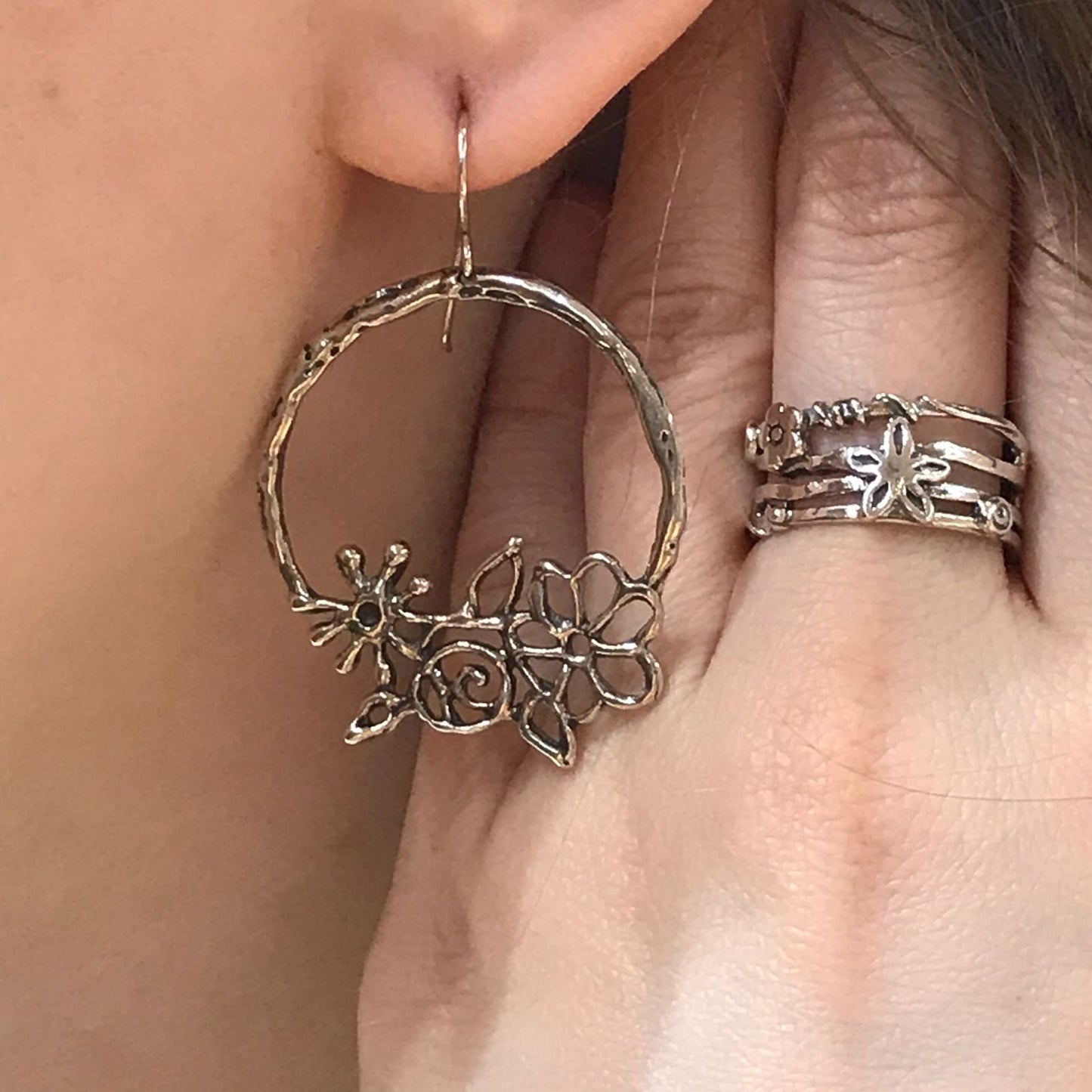 Boucles d'oreilles en argent 01E3283