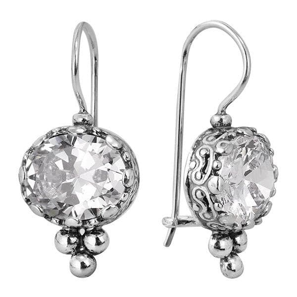 Silberne Ohrringe mit Zirkon 01E3516CZ