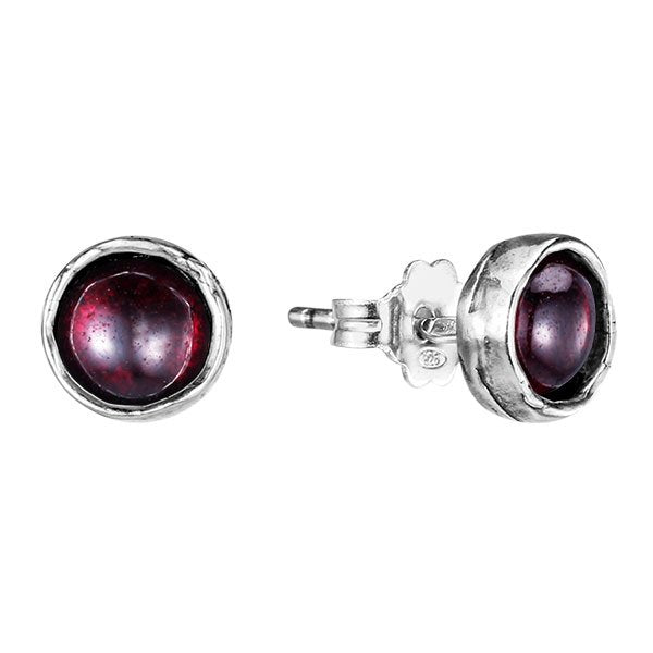 Серебряные серьги с гранатом 01E674GR