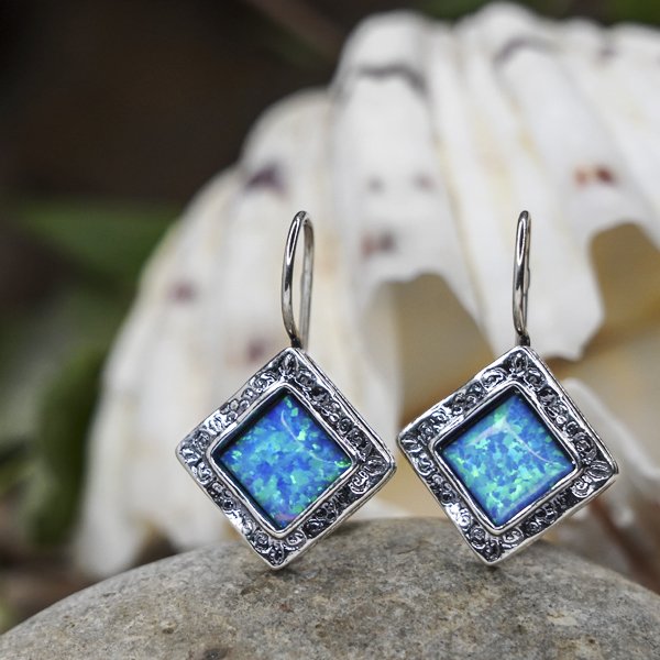 Silberne Ohrringe mit Opal 01E731OP
