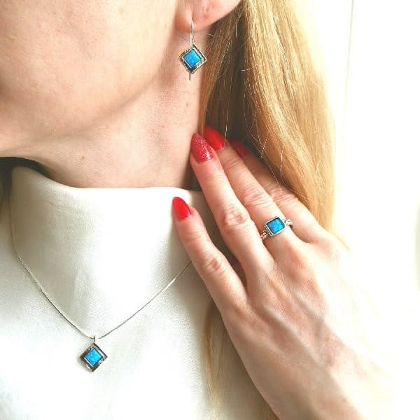 Silberkette mit Opal 01N1021OP