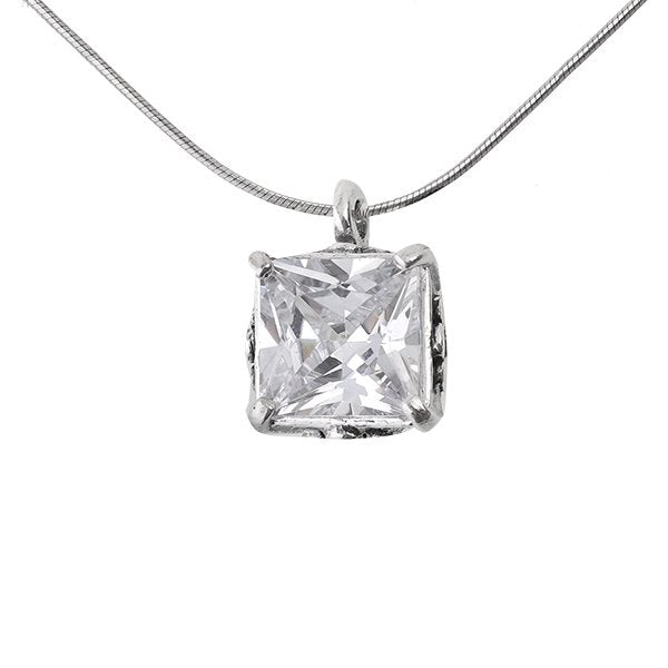 Серебряное колье с цирконом 01N1144CZ