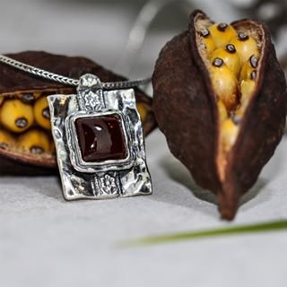 Silberkette mit Granat 01N696GR