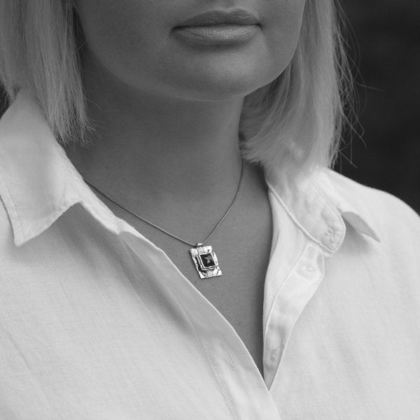 Silberkette mit Onyx 01N696ON