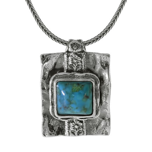 Collier en argent avec turquoise 01N696TQ