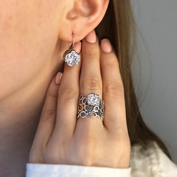 Silberring mit Zirkon 01R1285CZ