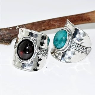 Bague en argent avec grenat 01R2730GR
