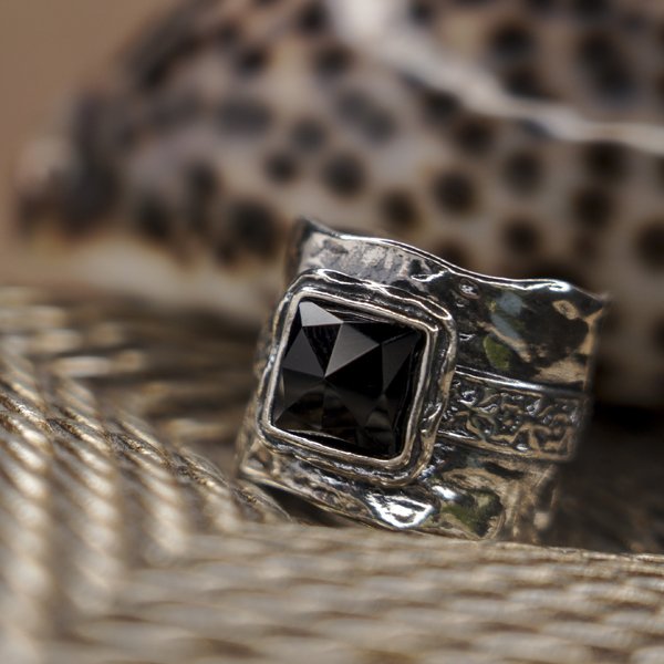 Silberring mit Onyx 01R438ON