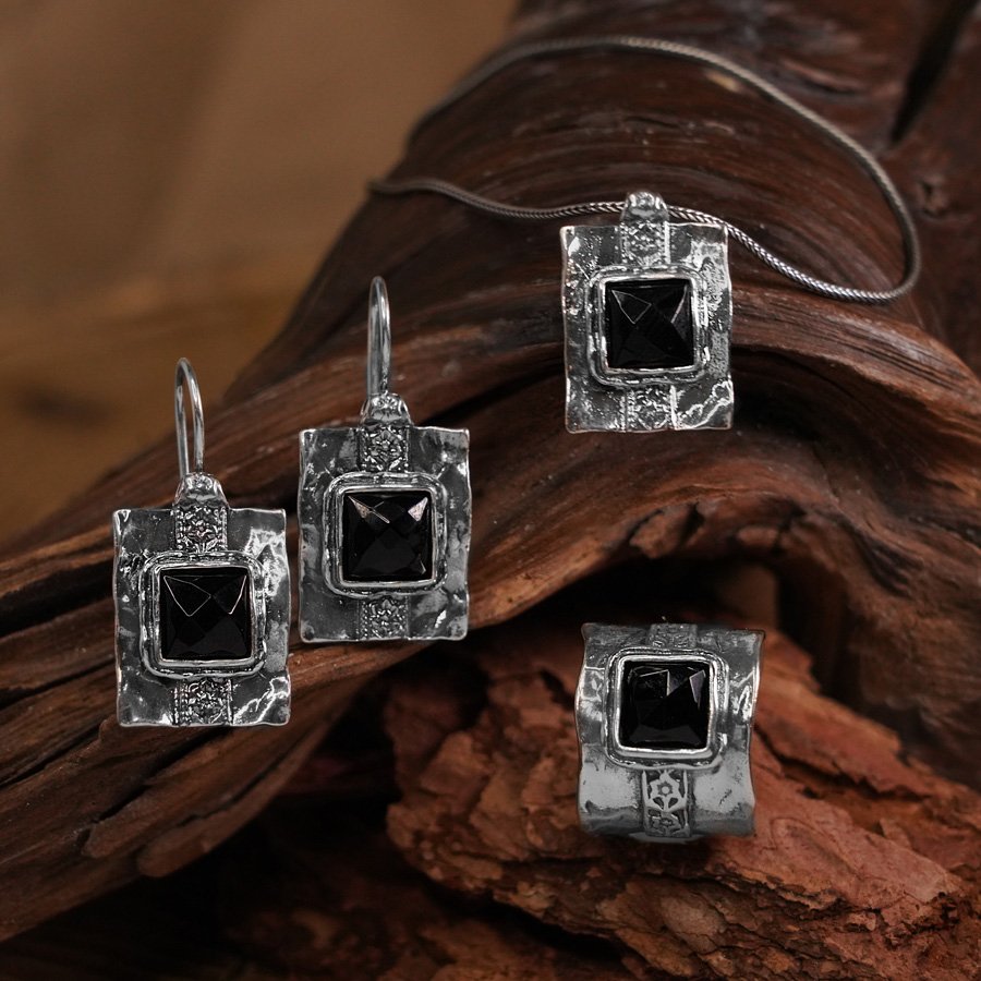 Silberring mit Onyx 01R438ON
