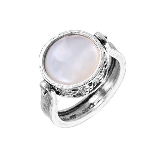 Silberring mit Onyx und Perlmutt 01R465ON
