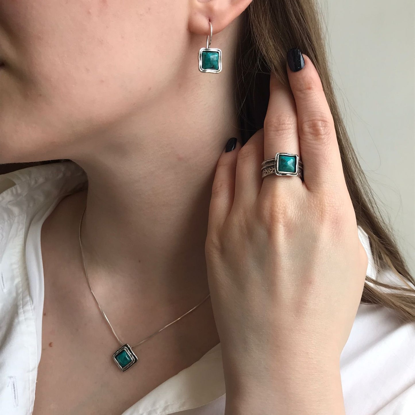 Silberring mit Türkis 01R485TQ