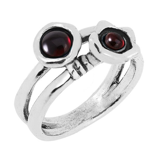 Silver ring with garnet 01R855GR