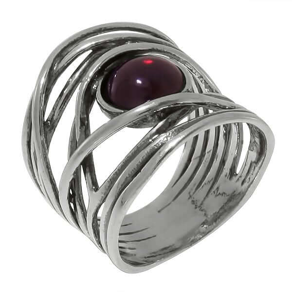 Silberring mit Granat 01R896GR