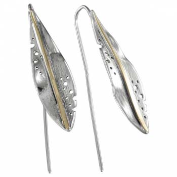 Silberne Ohrringe mit Gold MVE1648G