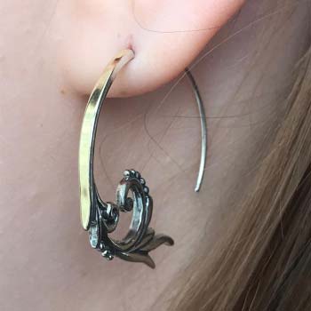 Ohrringe aus Silber und Gold MVE1438G