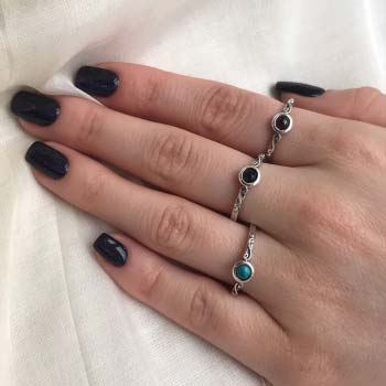 Silberring mit Granat MVR1768GR