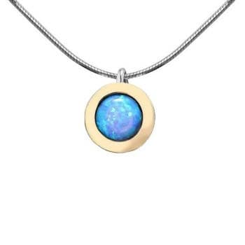 Серебряное колье с опалом и золотом MVN1732GOP