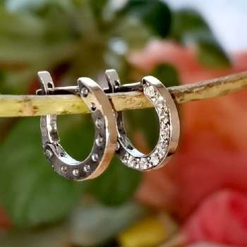 Boucles d'oreilles en argent avec zircon et or MVE1839GCZ