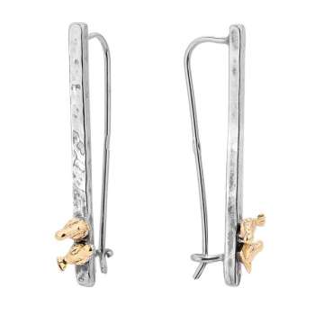 Silberne Ohrringe mit Gold MVE1455G