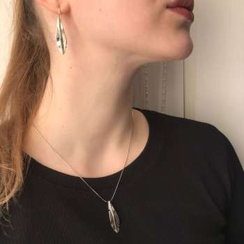 Silberne Ohrringe mit Gold MVE1648G