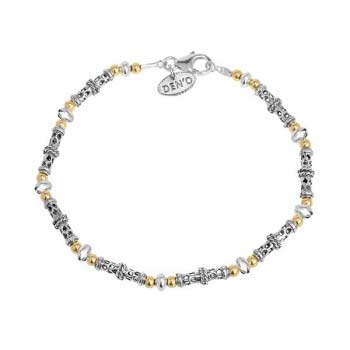 Silver bracelet with goldfilled MVBh72